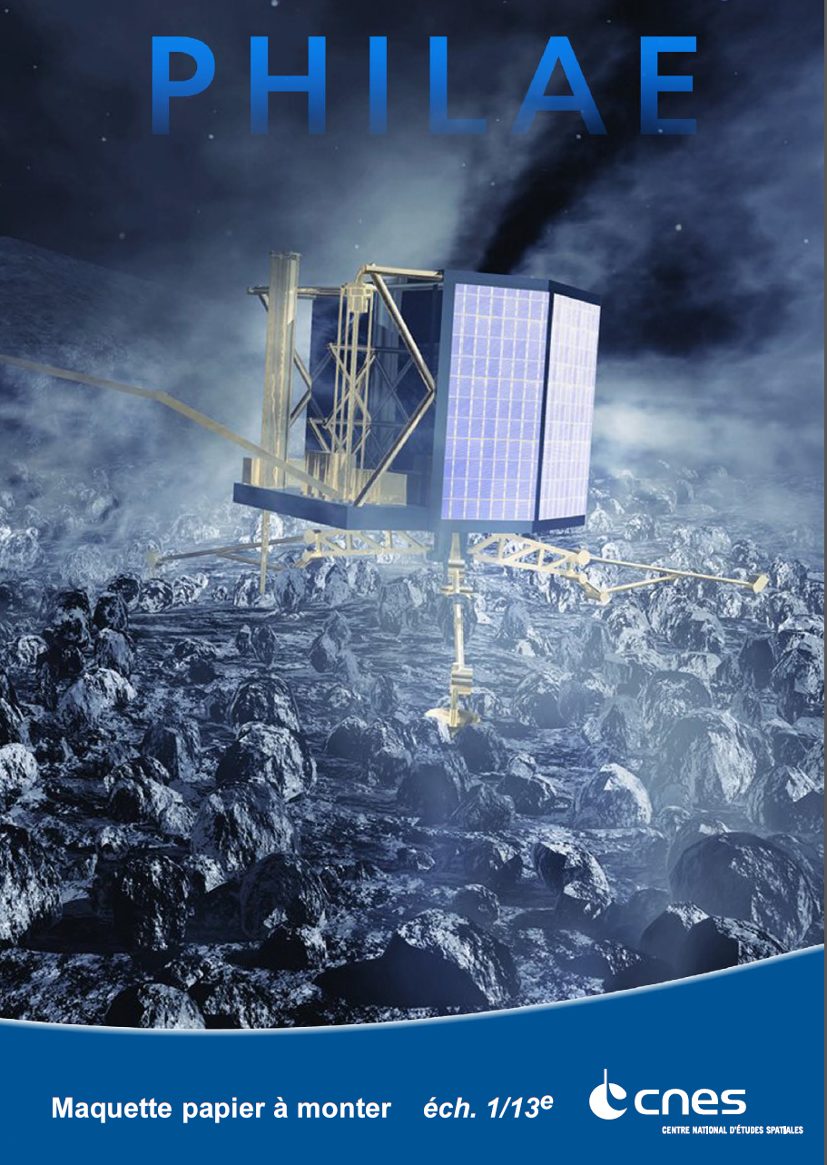 Cadeau du CNES et de l&rsquo;ESA : une plaquette informative didactique sur Philae et la maquette à imprimer et construire