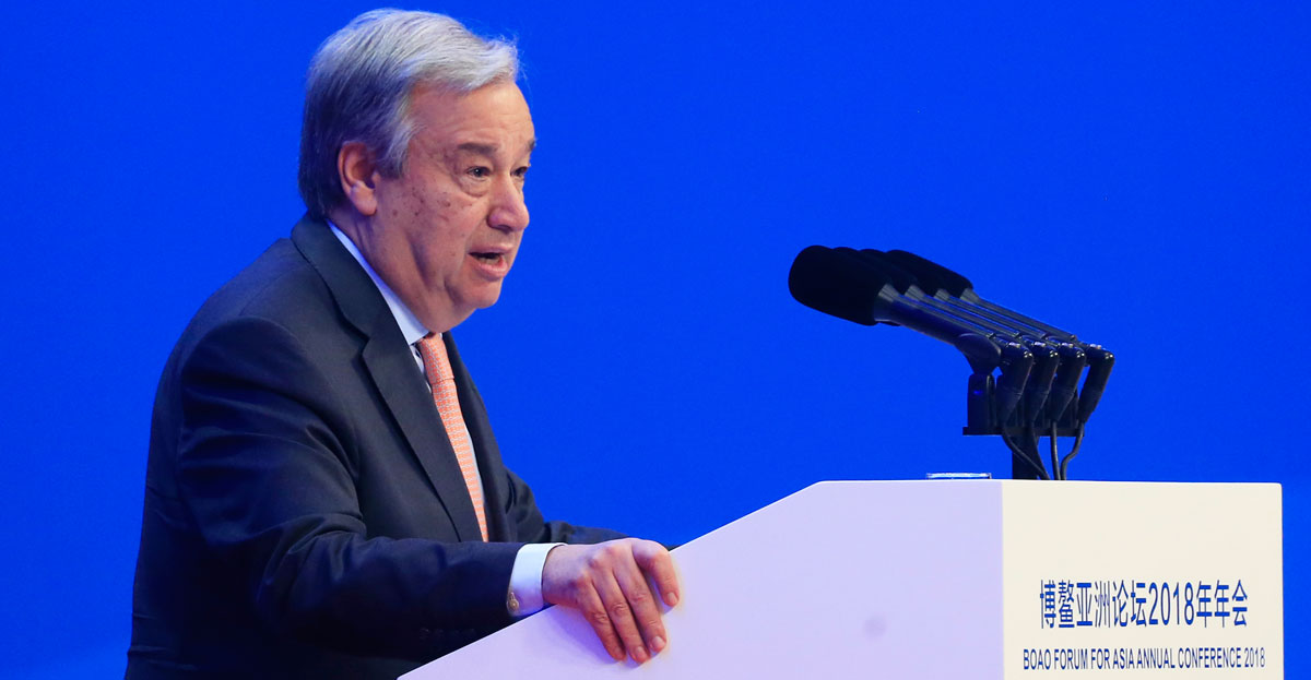 En Chine, le chef de l’ONU plaide pour une mondialisation plus juste