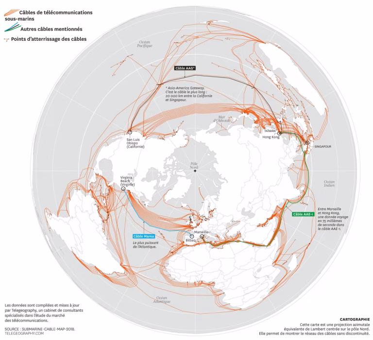 Cartographie. Le long des câbles sous-marins, sur les routes de l’information