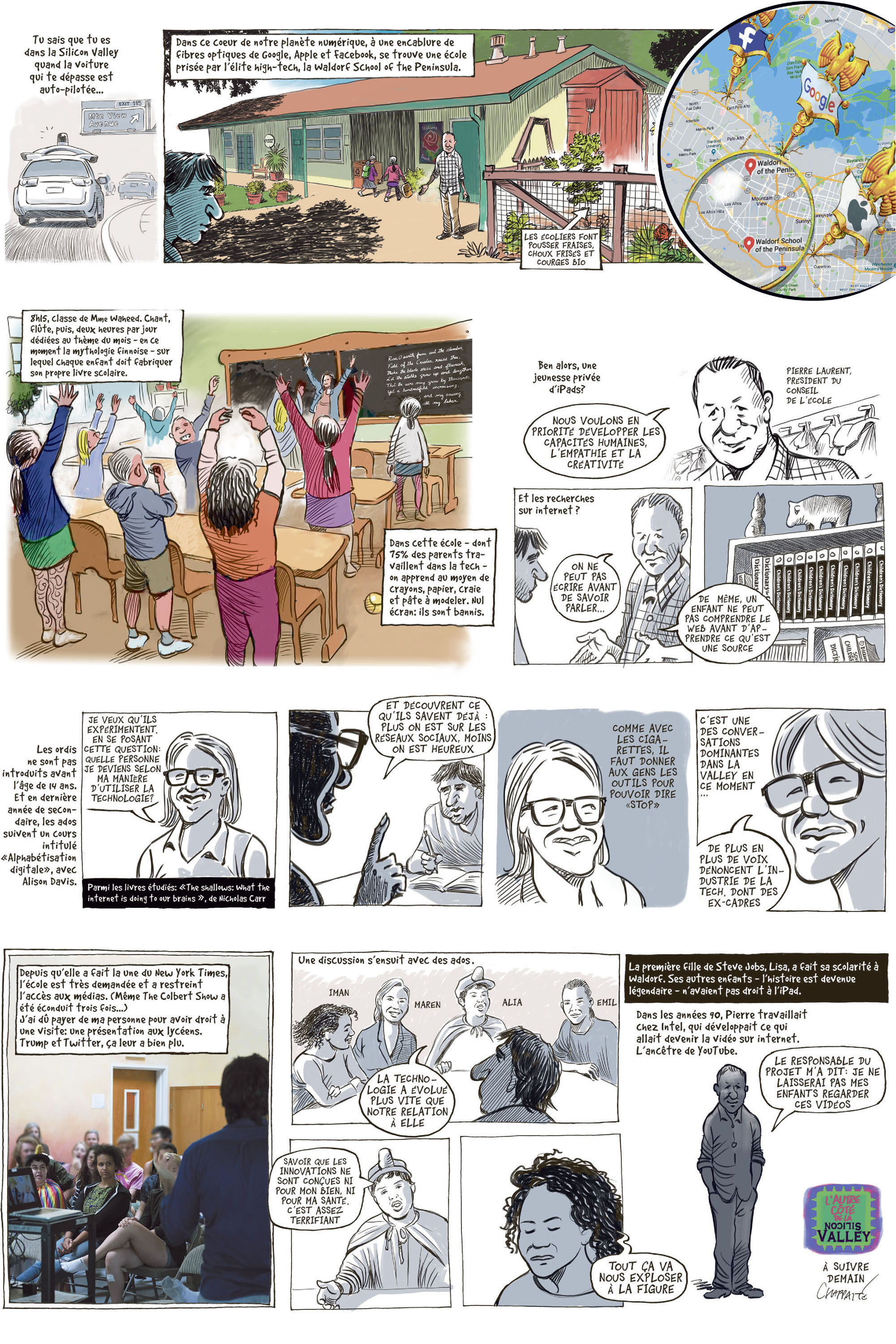L&rsquo;AUTRE CÔTÉ DE  LA SILICON VALLEY (BD de Chappatte en trois épisodes)