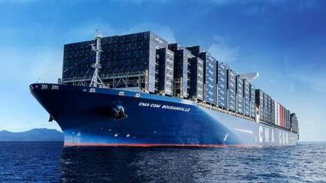 Le Bougainville, le plus gros porte-containers au monde