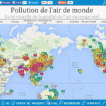 Pollution de l&rsquo;air de monde : Carte visuelle de la qualité de l&rsquo;air en temps réel