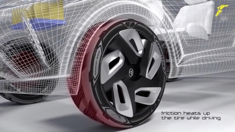 Un pneu connecté pour recharger les batteries des voitures électriques