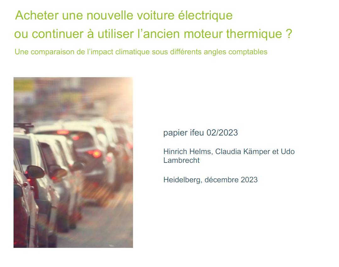 Neukauf eines Elektro-Pkw oder Weiternutzung des alten Verbrenners?