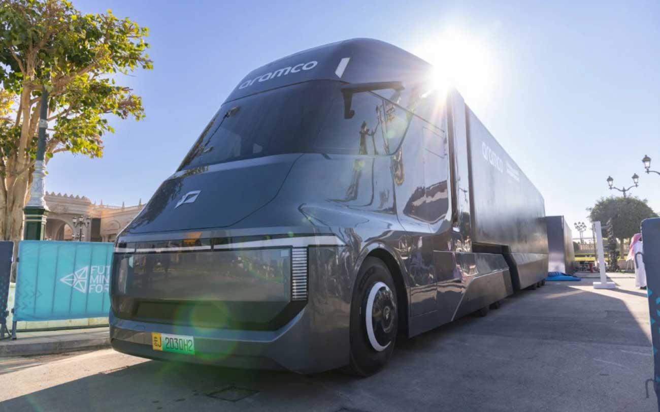 Hyperview et Aramco présentent un camion à hydrogène autonome