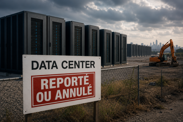 La moitié des data centers prévus pour 2026 aux USA seraient reportés ou annulés, et ce n&rsquo;est pas anodin