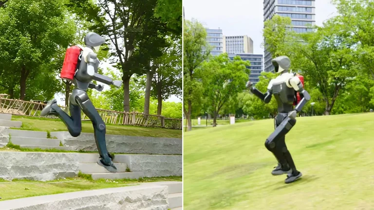 China&rsquo;s new humanoid robot sprints while carrying firefighting gear
