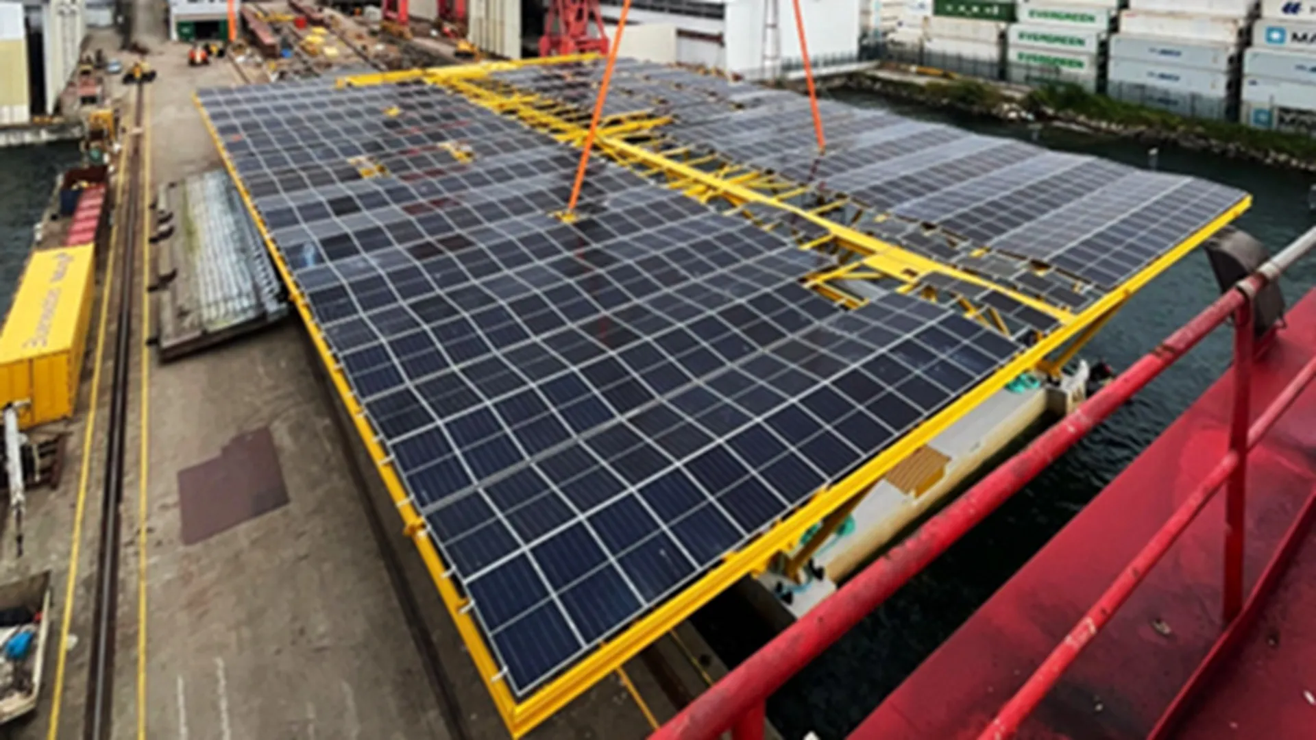 Spain&rsquo;s new floating solar heads to sea after successful water launch