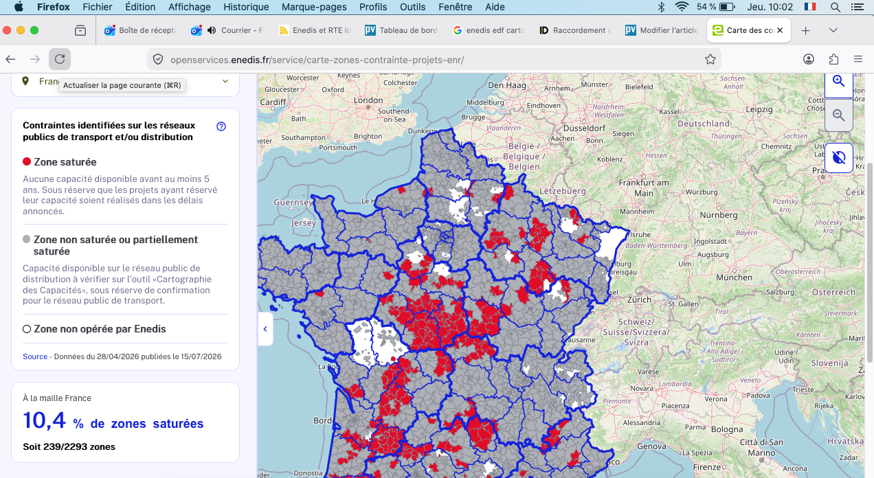Raccordement des EnR : 10 % du territoire français déjà saturé – pv magazine France