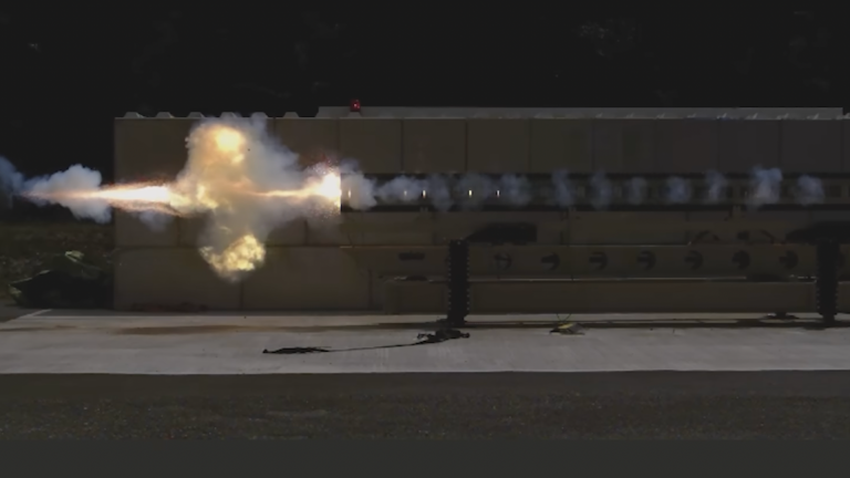 Researchers complete first open-range firing of electromagnetic railgun