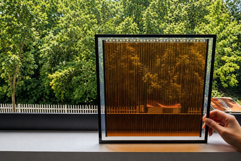 Cette fenêtre produit de l&rsquo;électricité en captant les rayons du soleil et de la lumière intérieure