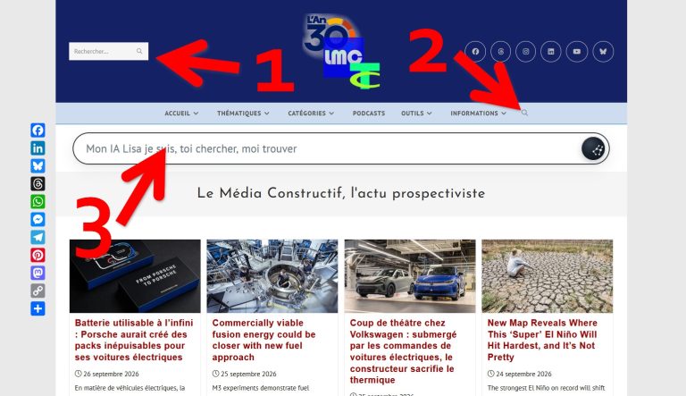 Comment rechercher sur LMC.today