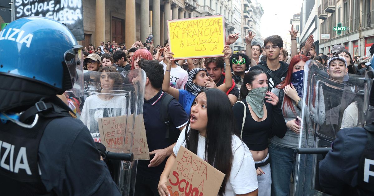 « Faisons comme en France » : après Paris et Marseille, la colère des jeunes gagne l’Italie où Giorgia Meloni fait face à une vague de manifestations et de violences